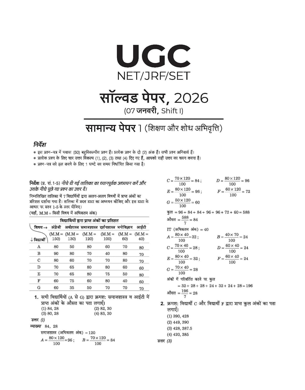 Arihant NTA UGC-NET JRF SET 2026-2027 Paper-1 Compulsory Shikshan Aur Shodh Abhivratti Solved Papers 2010-2026 Hindi Medium