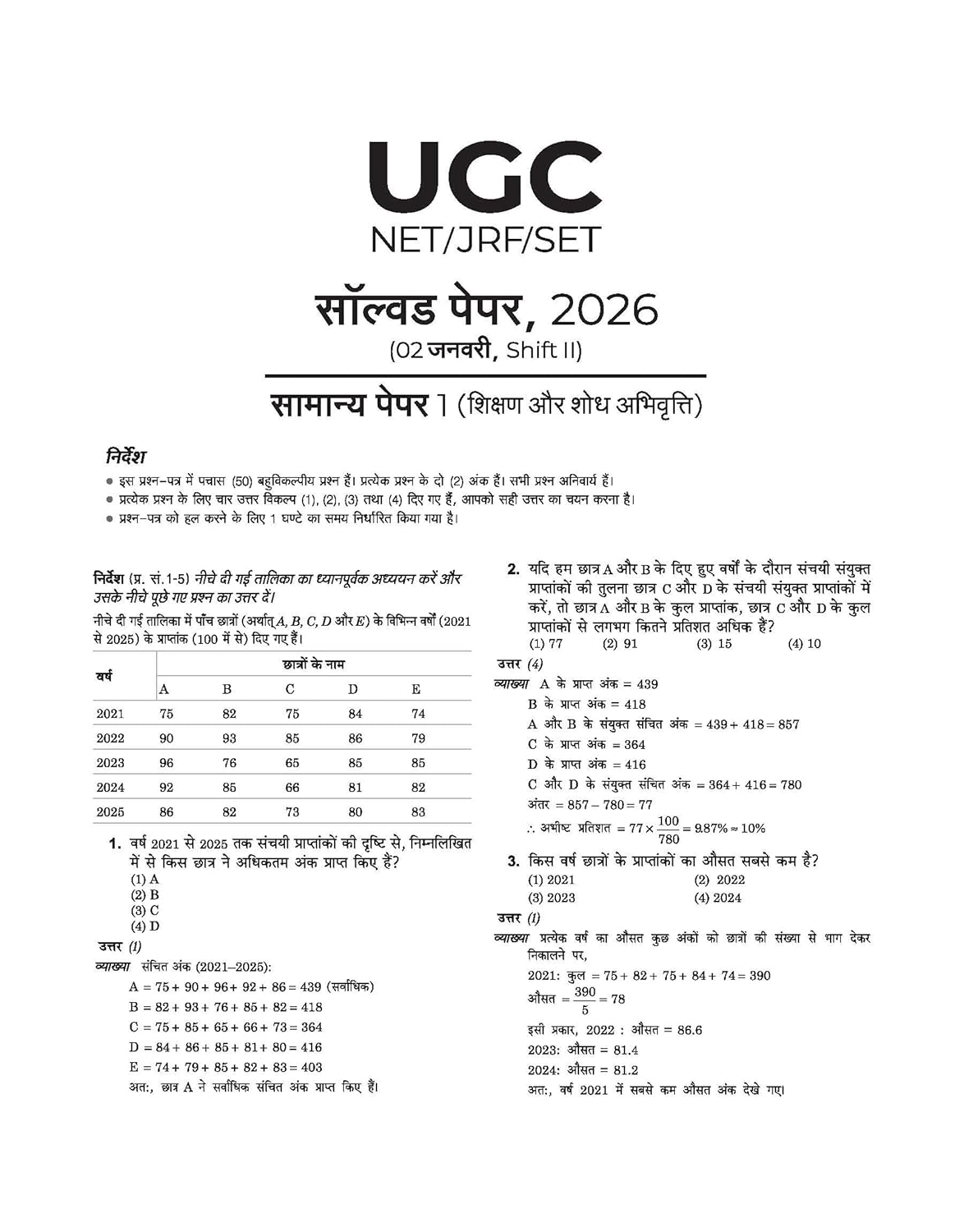 Arihant NTA UGC-NET JRF SET 2026-2027 Paper-1 Compulsory Shikshan Aur Shodh Abhivratti Solved Papers 2010-2026 Hindi Medium
