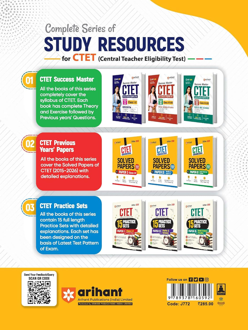 Arihant CTET and TETs 2026 Science and Pedagogy English Medium for Class 6 to 8 Junior Level Teacher Exam
