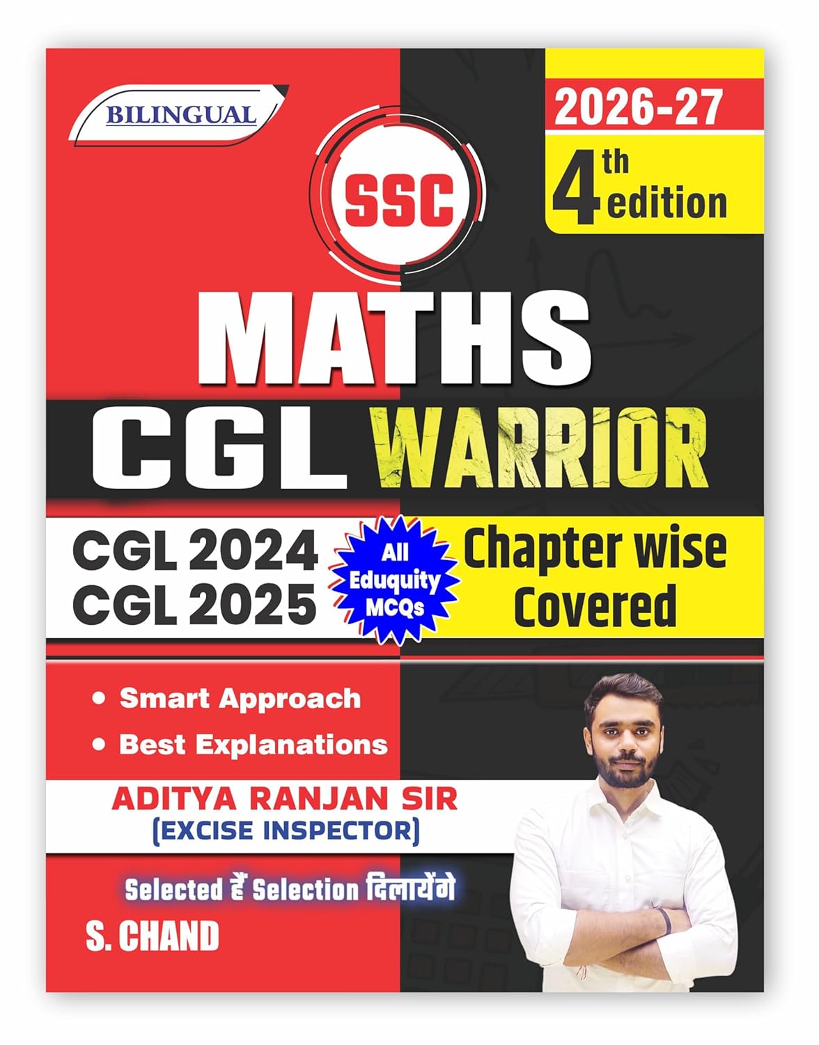 Aditya Ranjan Sir SSC Maths CGL Warrior Book 2026 2027 4th Latest Edition Math Chapter wise Eduquity MCQ Best Explanations Tier 1 and 2 Exams Mathematics for SSC CGL Exam Bilingual