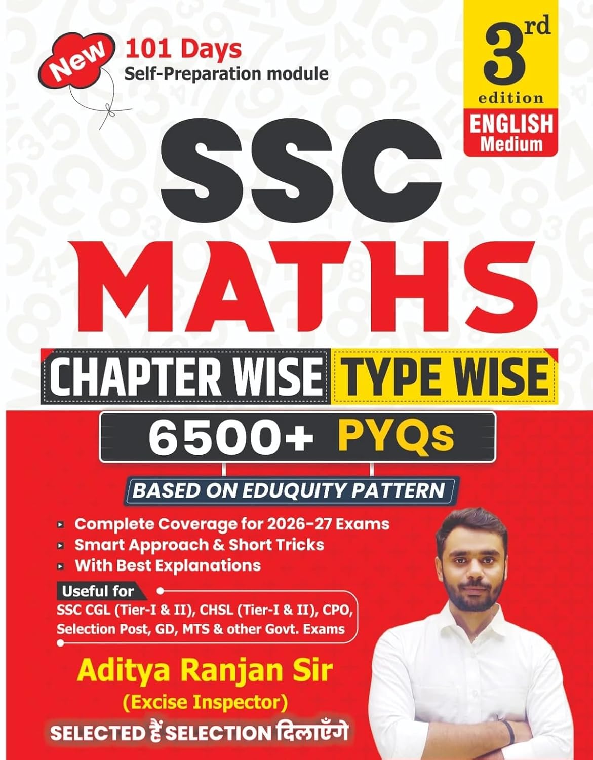 Aditya Ranjan Sir SSC Maths English Medium 3rd Edition 6500+ TCS MCQ Chapterwise Typewise Book