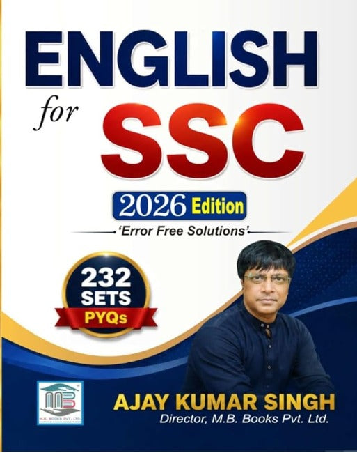 Ajay Kumar Singh English for SSC 2026 Edition 232 Sets PYQs Error Free Solutions
