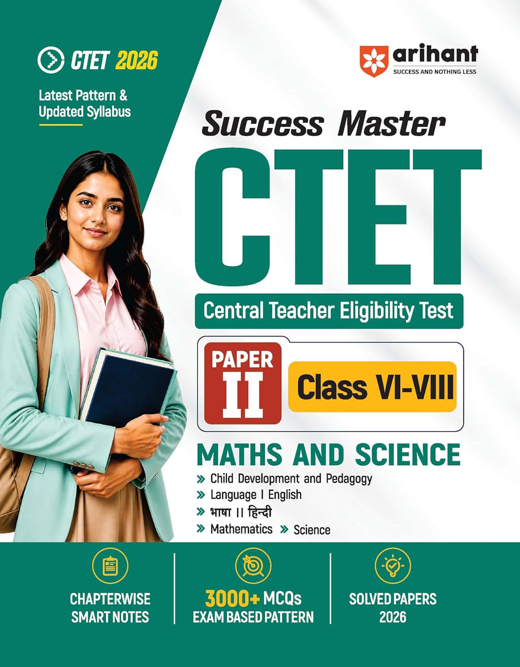 Arihant CTET 2026 Paper-2 Maths and Science Junior Level Exam Guide Success Master English Medium