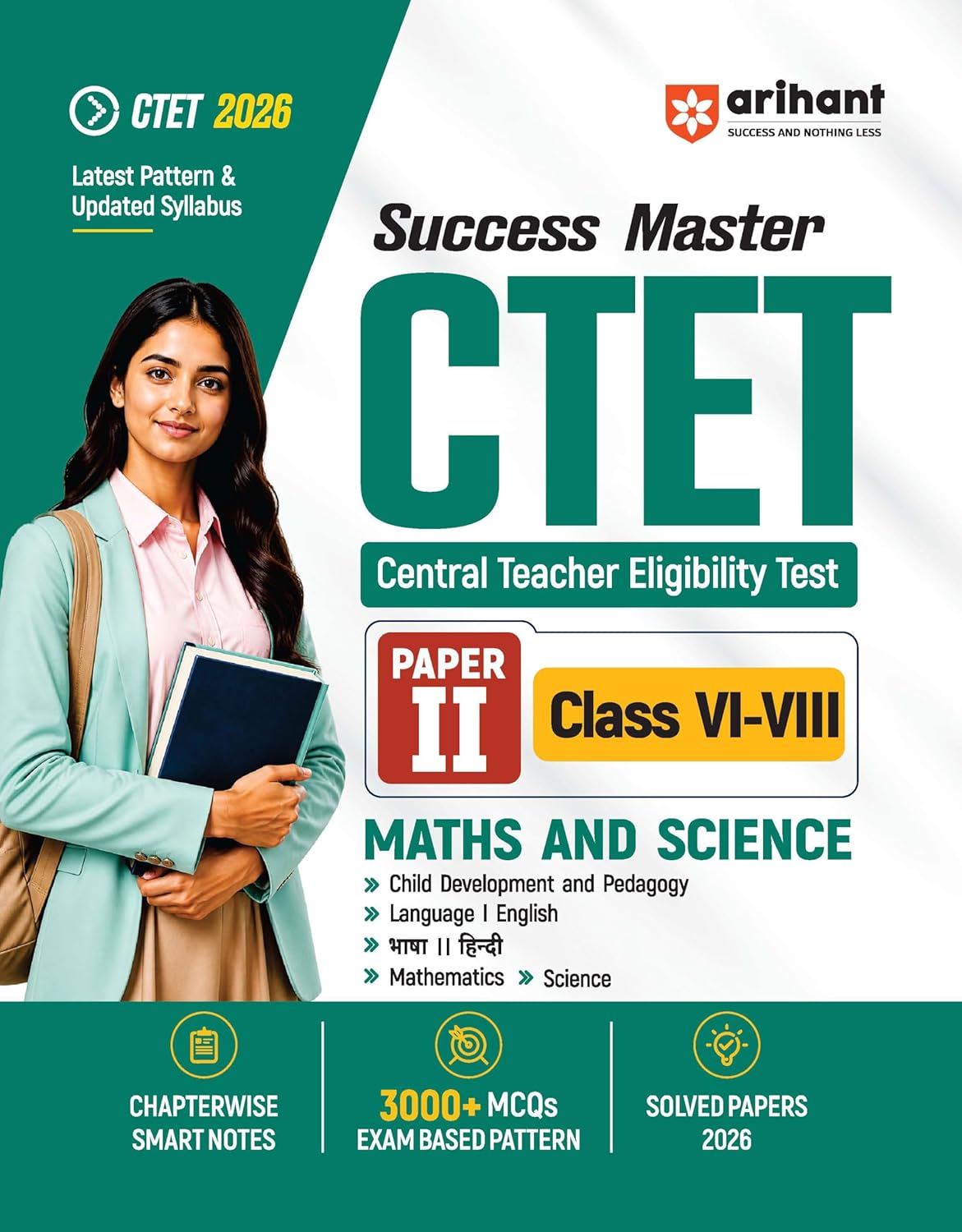 Arihant CTET 2026 Paper-2 Maths and Science Junior Level Exam Guide Success Master English Medium