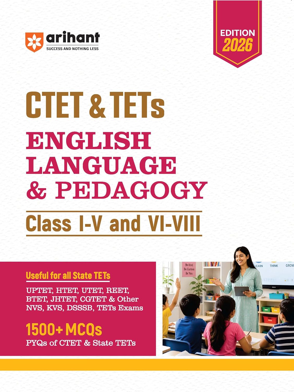 Arihant CTET and TETs 2026 English Language and Pedagogy for Primary and Junior Level Teacher Exam