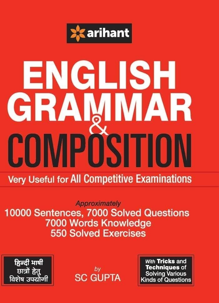 Arihant English Grammar and Composition Very Useful for All Competitive Examinations English Medium
