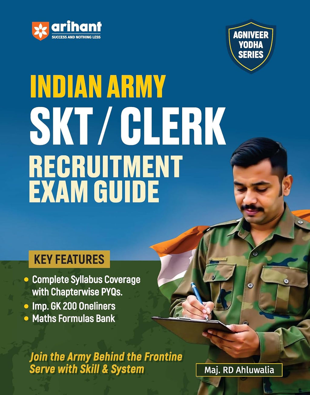 Arihant Indian Army Agniveer Clerk SKT 2026 Exam Guide English Medium By Major RD Ahluwalia
