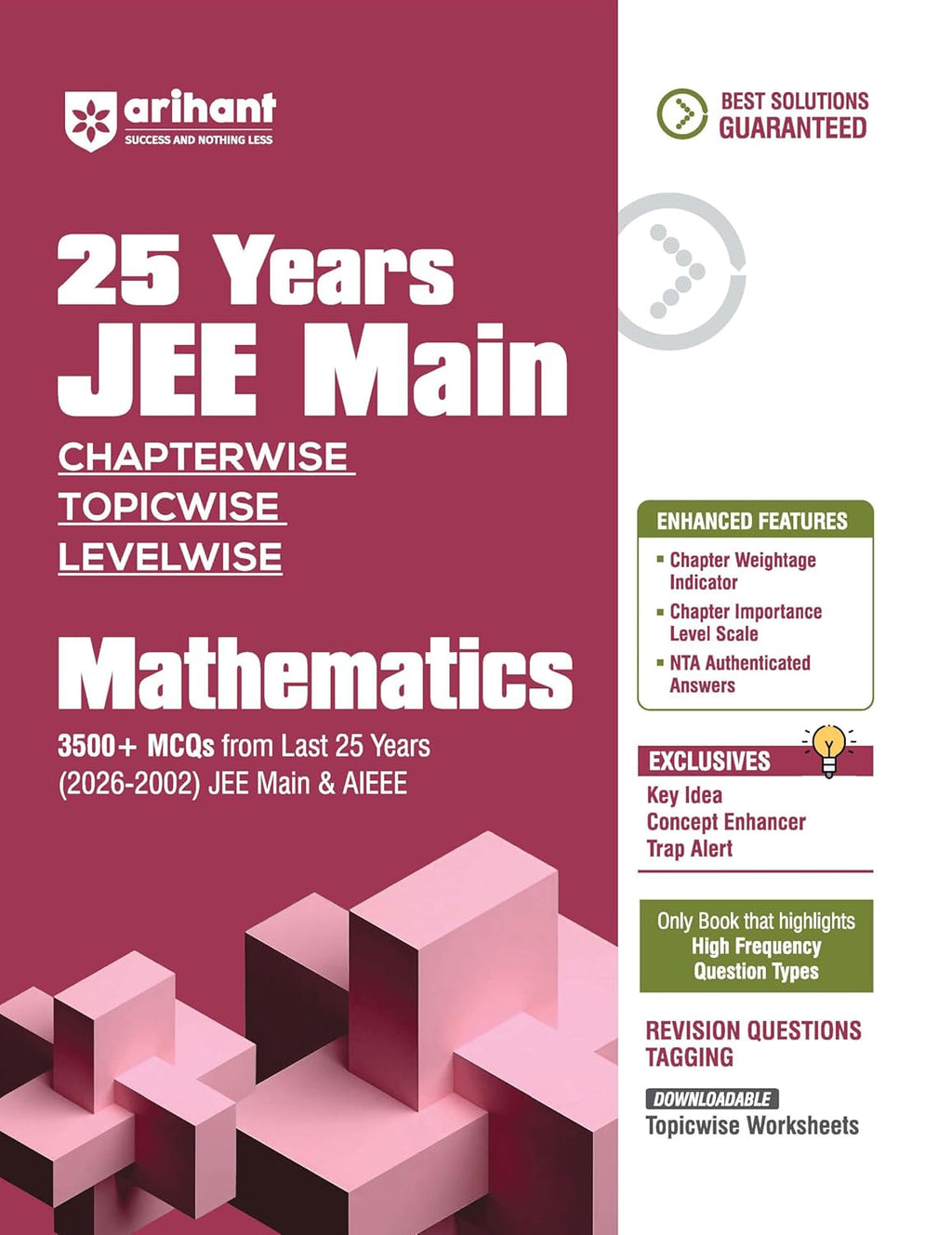 Arihant JEE Main 2027 Mathematics 25 Years 2002-2026 Chapterwise Topicwise Levelwise 3500+ MCQs English Medium
