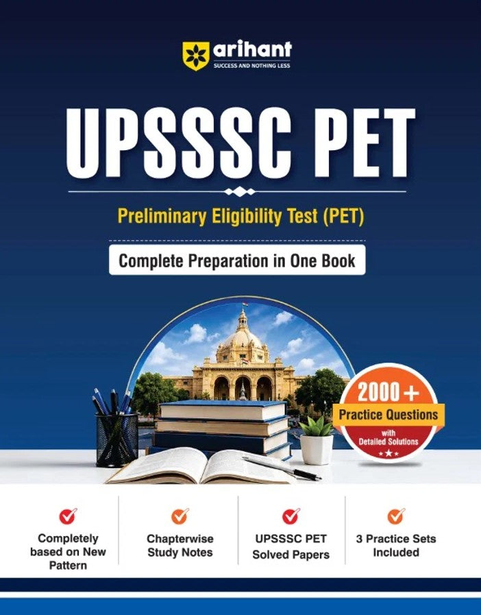 Arihant UPSSSC PET 2026 Complete Preparation Guide with Chapterwise Study Notes 2000+ Practice Questions with Detailed Solutions Previous Year Solved Papers and 3 Practice Sets Based on Latest Exam Pattern