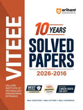 Arihant VITEEE Engineering Entrance Exam 2027 10 Years Solved Papers 2026 to 2016 100% Original Questions with Detailed Solutions 3 Mock Tests for 2027