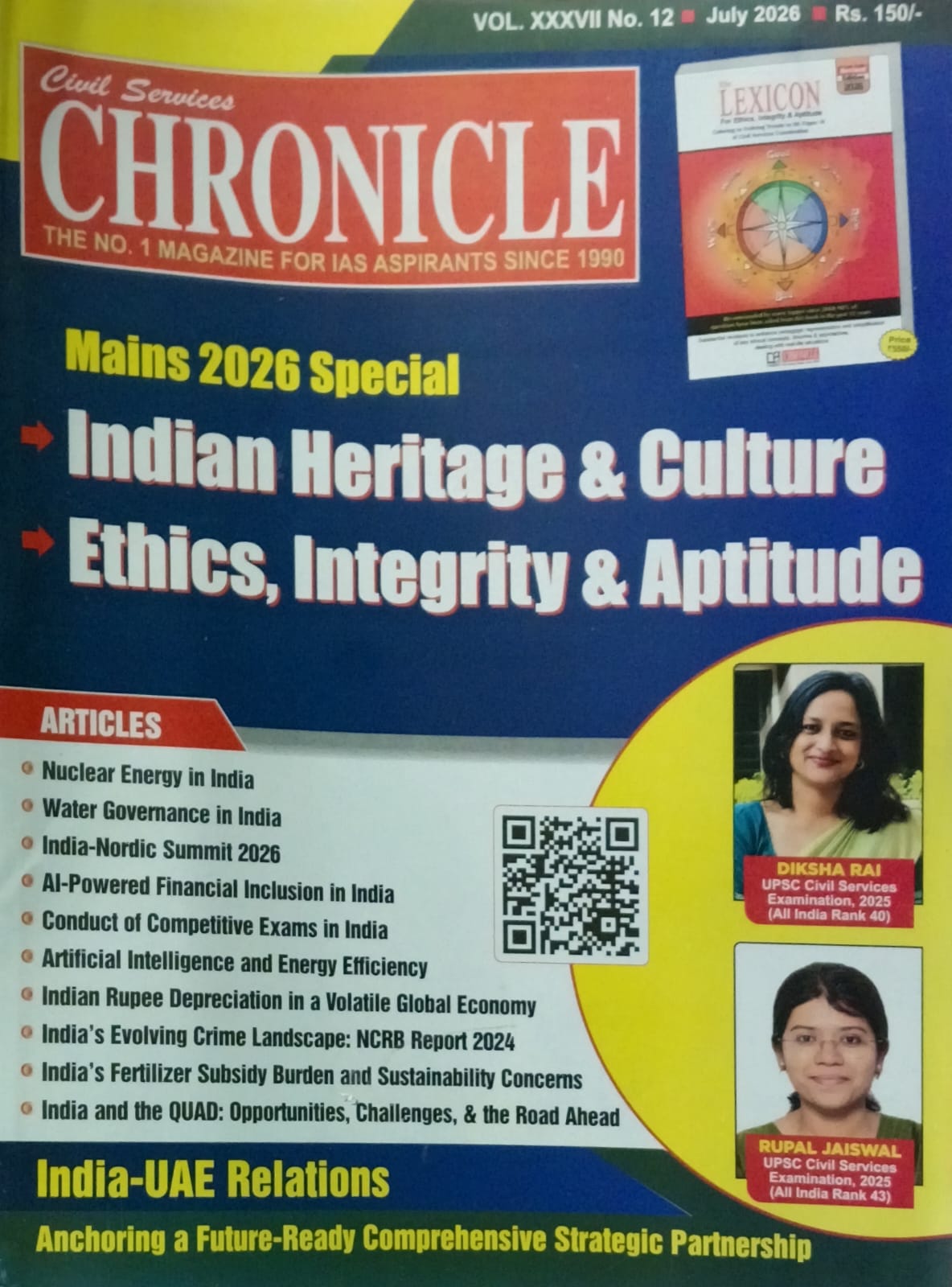 Civil Services Chronicle July 2026 English Monthly Magazine Mains 2026 Special