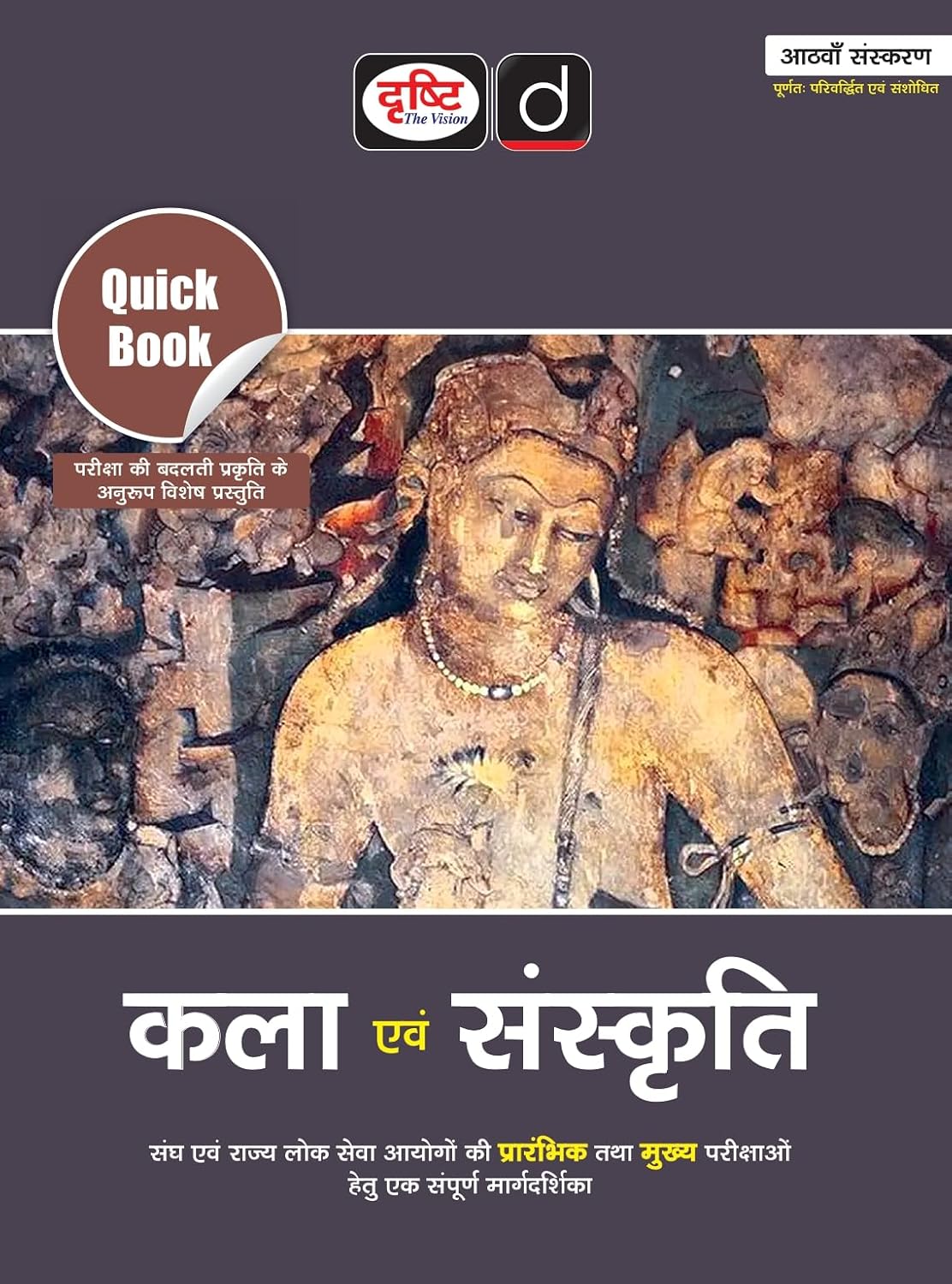 Drishti IAS Quick Book Kala Evam Sanskriti Hindi Medium 8th Edition For UPSC Civil Services State PCS and Competitive Exams Prelims + Mains Preparation Guide