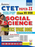Kiran CTET Class 6 to 8 Paper 2 Social Science Practice Work Book 2026 Edition English Medium K 6043