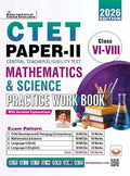 Kiran CTET Paper 2 Class 6 to 8 Mathematics and Science Practice Work Book 2026 Edition English Medium K 6070