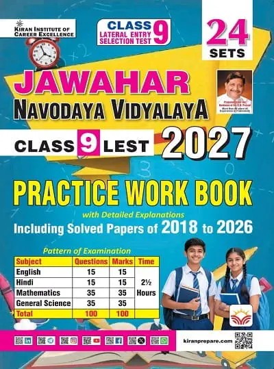  Kiran Jawahar Navodaya Vidyalaya Class 9 Lest 2027 Practice Work Book Including Solved Papers English Medium K 6020

