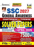 Kiran SSC General Awareness and Typewise PYQs Eduquity Pattern Ready with Latest Approach Explanations PYQs + SSC All Time Hit and Test Yourself Total 7500+ Questions English Medium K 6014