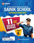 Arihant AISSEE Sainik School Class 6 Entrance Exam 2027 11 Solved Papers 2026 to 2016 Errorless and Authentic Solutions