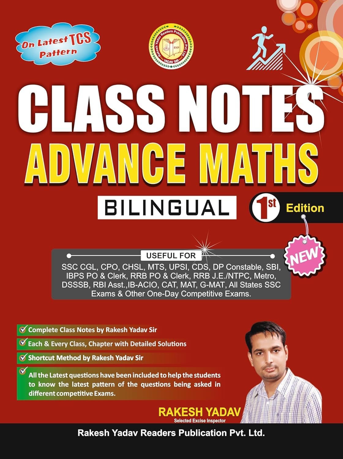 Rakesh Yadav Class Notes Advance Maths Bilingual 2025 Edition Based on Latest TCS Pattern 1st Edition