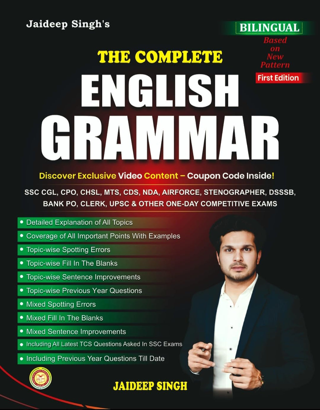 Rakesh Yadav The Complete English Grammar Bilingual By Jaideep Singh 1st Edition 2026 Based on New Pattern