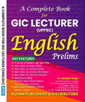 Rupam Publishers A Complete Book For GIC Lecturer UPPSC English Prelims With Previous Years Solved Papers By Dr Ranjeet Singh Latest Edition 
