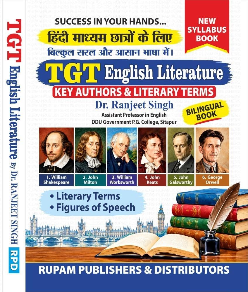 Rupam TGT English Literature Key Authors And Literary Terms Bilingual Book New Syllabus Literary Terms Figures of Speech By Dr. Ranjeet Singh